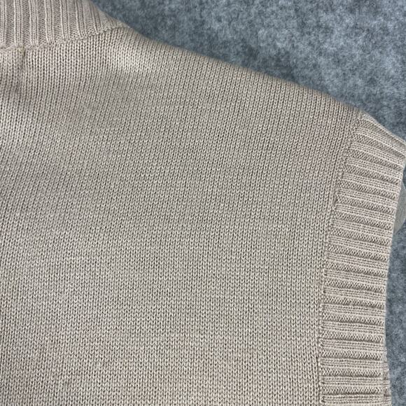 VTG Sears Sportswear Vest Mens XL Beige Knit Fisherman Grandpa Academia 70s 80s - Picture 11 of 12